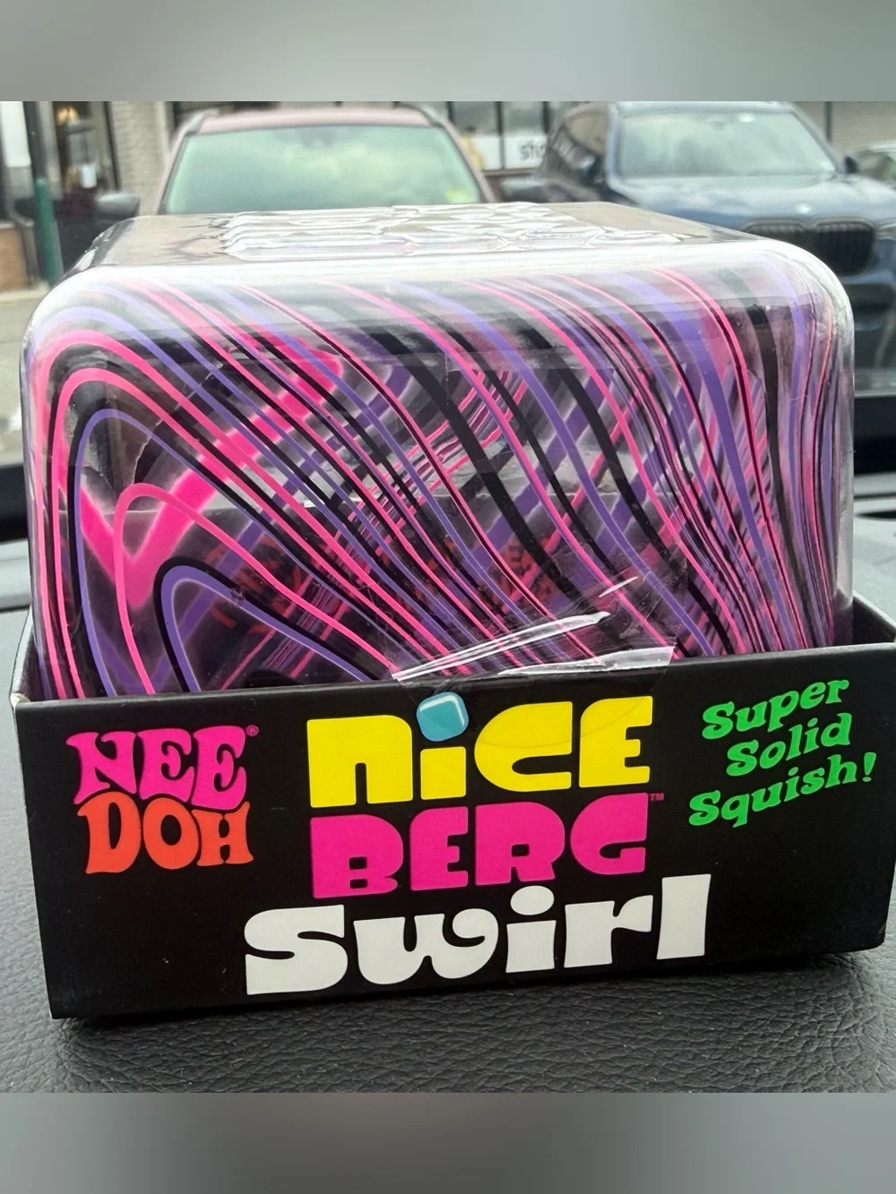 NeeDoh Nice Berg Swirl Solid Squish Toy - Purple & Pink